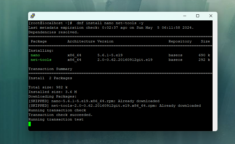 نصب ابزراهای مدیریت شبکه در آلما لینوکس