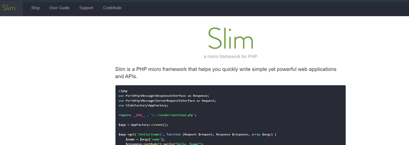 فریمورک slim