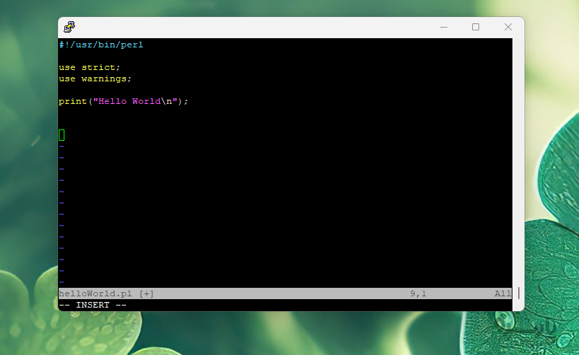نمونه یک فایل پرل ساده