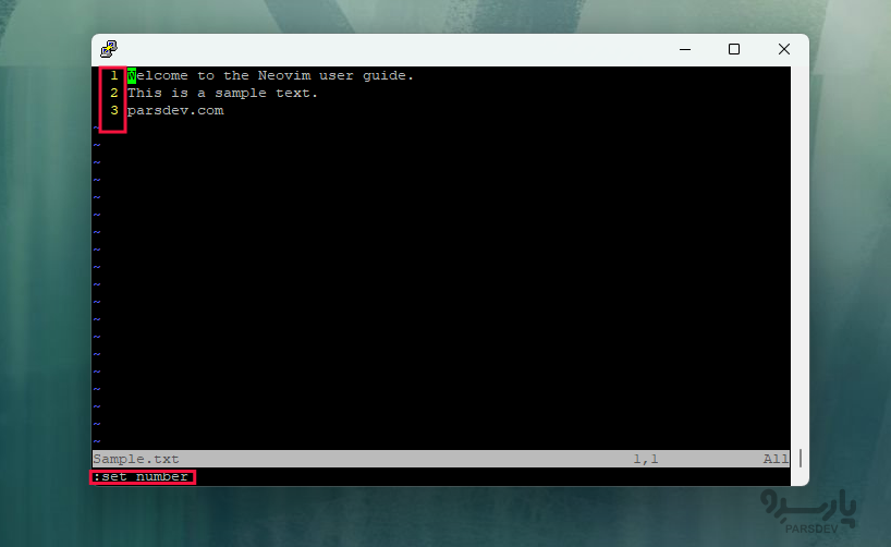 آموزش شماره خطوط در neovim