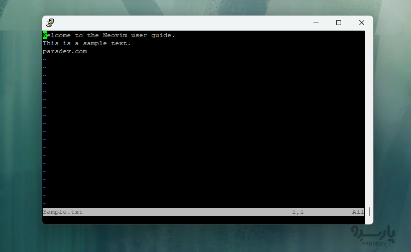 آموزش ویرایشگر متن Neovim لینوکس