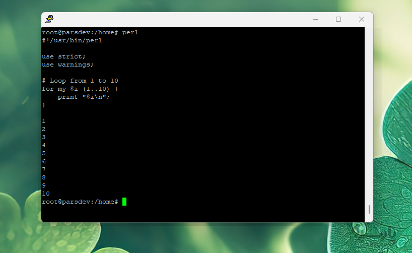 دستور پرل مستقیم در ترمینال