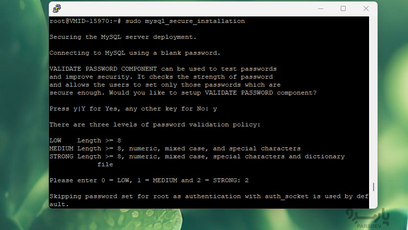 اسکریپت mysql_secure_installation